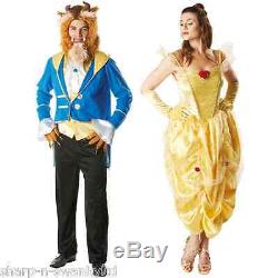 Mens Ladies Couples Disney Beauty AND the Beast Fancy Dress Costumes Outfits