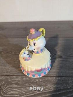 Mrs. Pots & Chip Beauty & The Beast Disney Schmid Ceramic Music Box Cute EUC