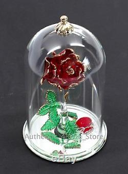 NEW Disney Arribas Brothers Beauty & the Beast Enchanted Rose 5.5 Glass Dome