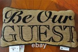 NEW Disney BEAUTY AND THE BEAST Pillow BE OUR GUEST 8x15