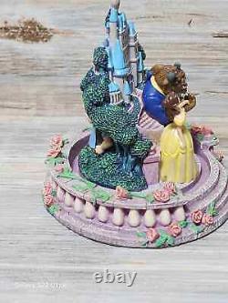 NEW Disney Beauty And Beast Glass Dome Castle Figurine Belle Maurice