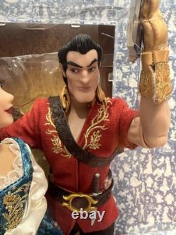 NEW Disney Fairytale Designer Beauty and the Beast Belle & Gaston Doll Set RARE