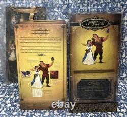NEW Disney Fairytale Designer Beauty and the Beast Belle & Gaston Doll Set RARE