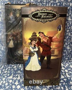 NEW Disney Fairytale Designer Beauty and the Beast Belle & Gaston Doll Set RARE