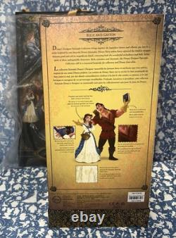 NEW Disney Fairytale Designer Beauty and the Beast Belle & Gaston Doll Set RARE