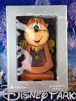 NEW Disney Parks Beauty and the Beast Cogsworth Clock 10 Working Clock Figurine
