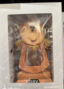NEW Disney Parks Beauty and the Beast Cogsworth Clock 10 Working Clock Figurine