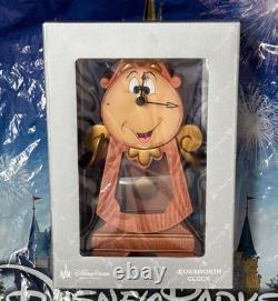 NEW Disney Parks Beauty and the Beast Cogsworth Clock 10 Working Clock Figurine