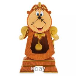 NEW Disney Parks Beauty and the Beast Cogsworth Clock 10 Working Clock Figurine