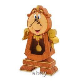 NEW Disney Parks Beauty and the Beast Cogsworth Clock 10 Working Clock Figurine