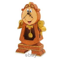 NEW Disney Parks Beauty and the Beast Cogsworth Clock 10 Working Clock Figurine