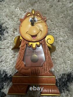 NEW Disney Parks Beauty and the Beast Cogsworth Clock 10 Working Clock Figurine
