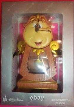 NEW Disney Parks Beauty and the Beast Cogsworth Cog 10 Working Clock Figurine