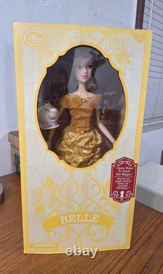 NEW! Disney Store Beauty and the Beast Belle Doll, Includes Singing Mrs. Potts