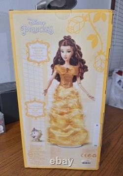 NEW! Disney Store Beauty and the Beast Belle Doll, Includes Singing Mrs. Potts