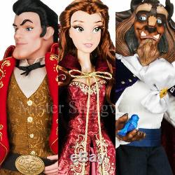 NEW Disney Store Beauty and the Beast Belle Gaston Limited Edition 3 Doll Set