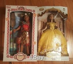 NEW Disney Store Limited Edition Belle from Beauty and the Beast and Moana Dolls