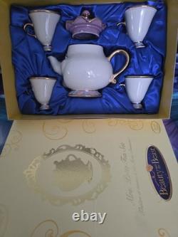 NEW! EXCLUSIVE! Disney limited edition Beauty & the BeastMrsPOTTS TEA SET24Kgold