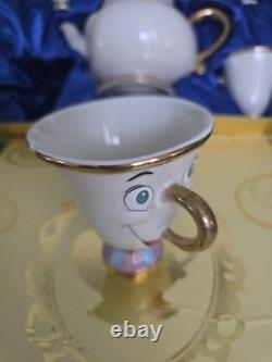 NEW! EXCLUSIVE! Disney limited edition Beauty & the BeastMrsPOTTS TEA SET24Kgold