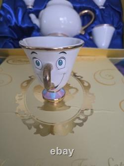 NEW! EXCLUSIVE! Disney limited edition Beauty & the BeastMrsPOTTS TEA SET24Kgold