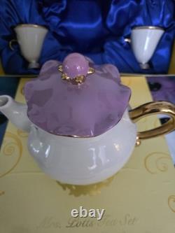 NEW! EXCLUSIVE! Disney limited edition Beauty & the BeastMrsPOTTS TEA SET24Kgold