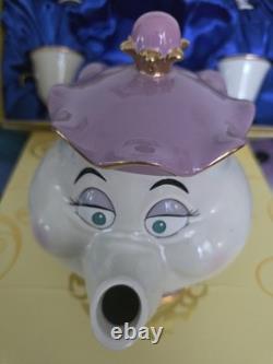 NEW! EXCLUSIVE! Disney limited edition Beauty & the BeastMrsPOTTS TEA SET24Kgold