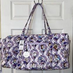NEW Vera Bradley Large Travel Duffel Disney Belle Floral Beauty And The Beast