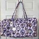 NEW Vera Bradley Large Travel Duffel Disney Belle Floral Beauty And The Beast