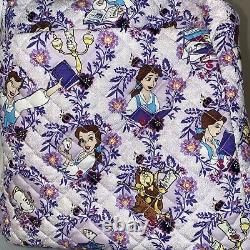 NEW Vera Bradley Large Travel Duffel Disney Belle Floral Beauty And The Beast