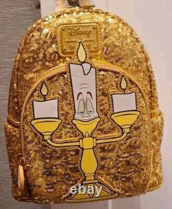 NEW WITH TAGS! Loungefly Disney Beauty And The Beast Lumiere Mini Backpack