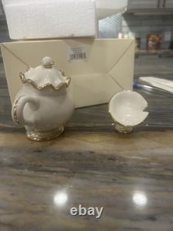NIB Disney Lenox Mrs. Potts & Chip Figurines Beauty and the Beast Collectible