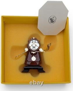 NIB SWAROVSKI Crystal Disney Beauty And The Beast Cogsworth Figurine 5714739