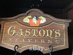 NWT Disney Parks Beauty and The Beast Gaston's Tavern Wall Sign, 18 W x 11 H