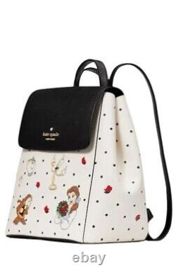 NWT Kate Spade X Disney Beauty and the Beast flap backpack Cream Multi