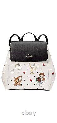 NWT Kate Spade X Disney Beauty and the Beast flap backpack Cream Multi