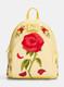 NWT Loungefly Disney Beauty and the Beast Rose Yellow Mini Backpack