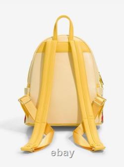 NWT Loungefly Disney Beauty and the Beast Rose Yellow Mini Backpack