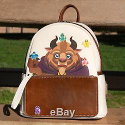 NWT Loungefly Disney Beauty & the Beast with Birds Chibi Mini Backpack