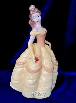 Nao By Lladro #1708 Belle Brand Nib Disney Beauty And The Beast Rose Save$$ F/sh