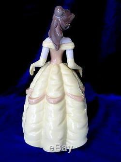 Nao By Lladro #1708 Belle Brand Nib Disney Beauty And The Beast Rose Save$$ F/sh