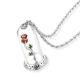 New Beauty And The Beast Disney Couture Enchanted Rose Necklace White Gold 14k