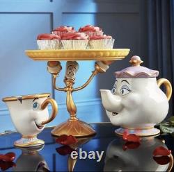 New Box Disney Store Beauty And The Beast Lumiere Cake Dessert Serving Tray