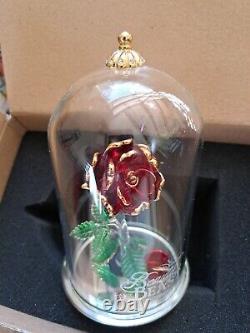 New Disney Arribas Brothers Beauty And The Beast Enchanted Rose 5.5 Glass Dome