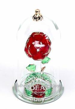 New Disney Arribas Brothers Beauty & the Beast Enchanted Rose 4.5 Glass Dome