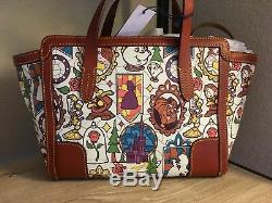 New Disney Dooney & Bourke Beauty and the Beast Small Shopper Tote Bag NWT