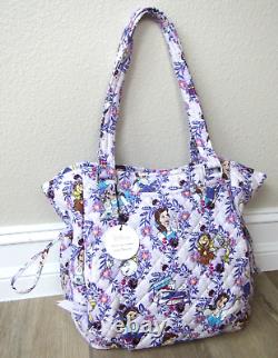 New Disney Vera Bradley Beauty & The Beast Glenna Satchel Belle Floral Bag