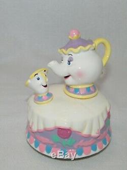 New Disney's Beauty & The Beast. Be Our Guest Mrs. Potts & Chip Music Box