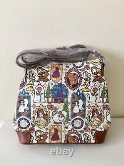 New Dooney & Bourke Disney Beauty And The Beast Stained Glass Crossbody