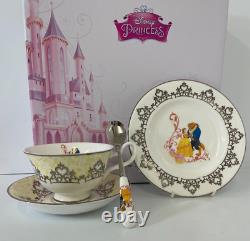 New English Ladies Disney Beauty & the Beast Wedding Plate, Spoon, Cup Saucer