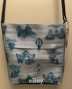 New Harveys Disney Beauty & Beast Blue Toile Seatbelt Bag Streamline Crossbody